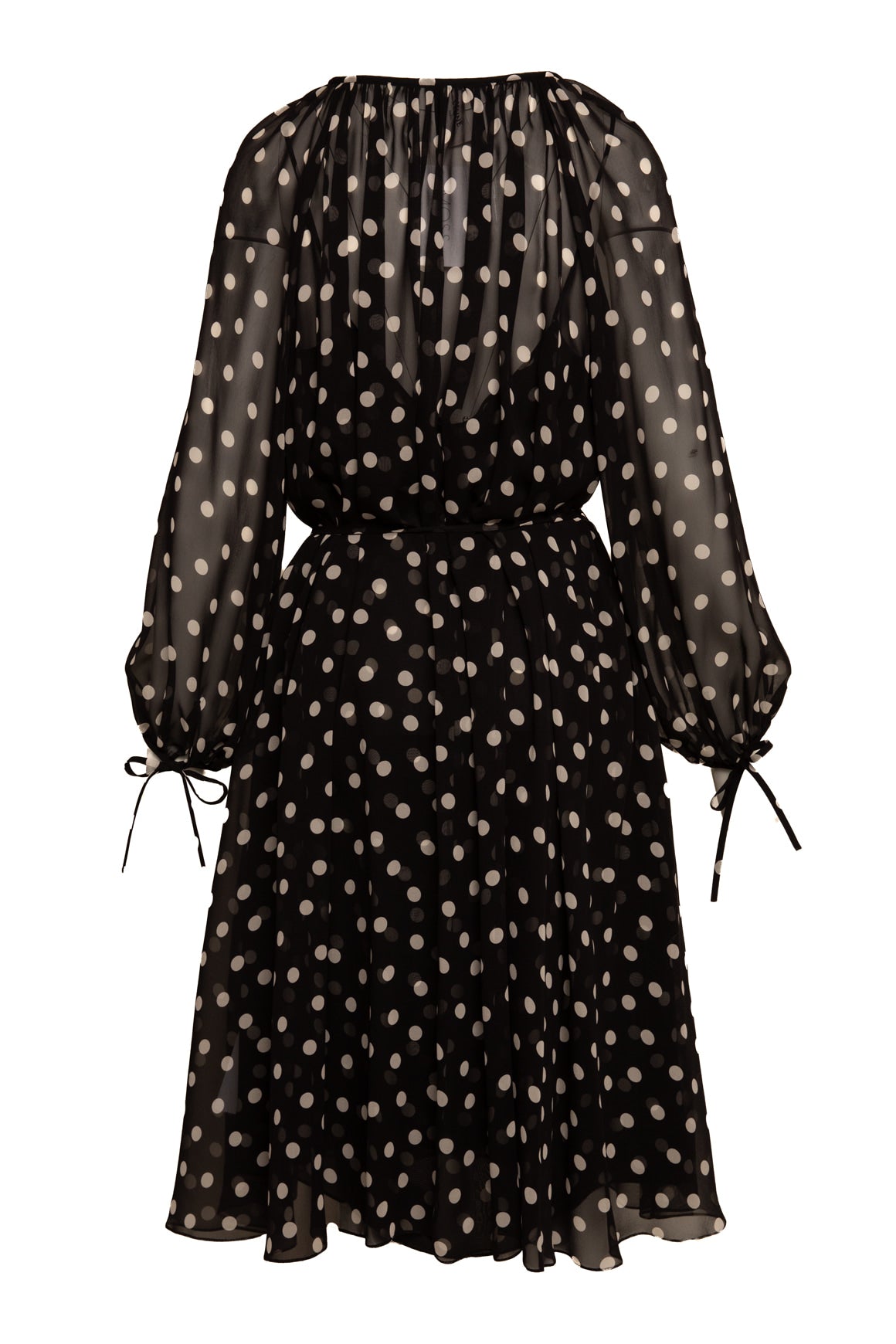 CELINE Silk Polka Dot Midi Dress (Sz. 40/4)