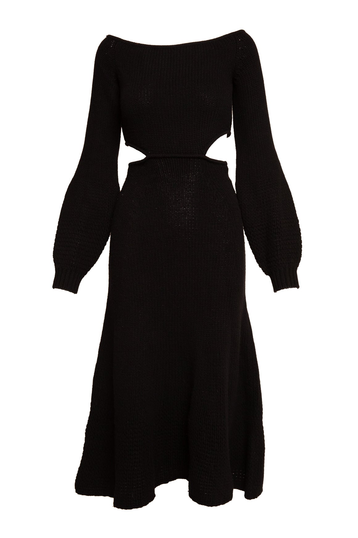 CHLOE Black Knit Cut Out Maxi Dress (Sz. S)