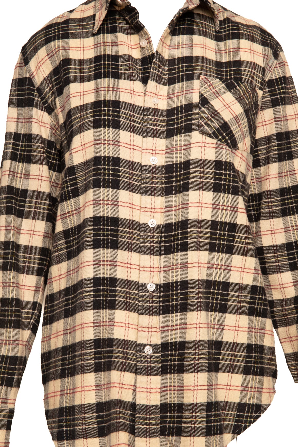 DENIMIST Beige Plaid Flannel (Sz. S)
