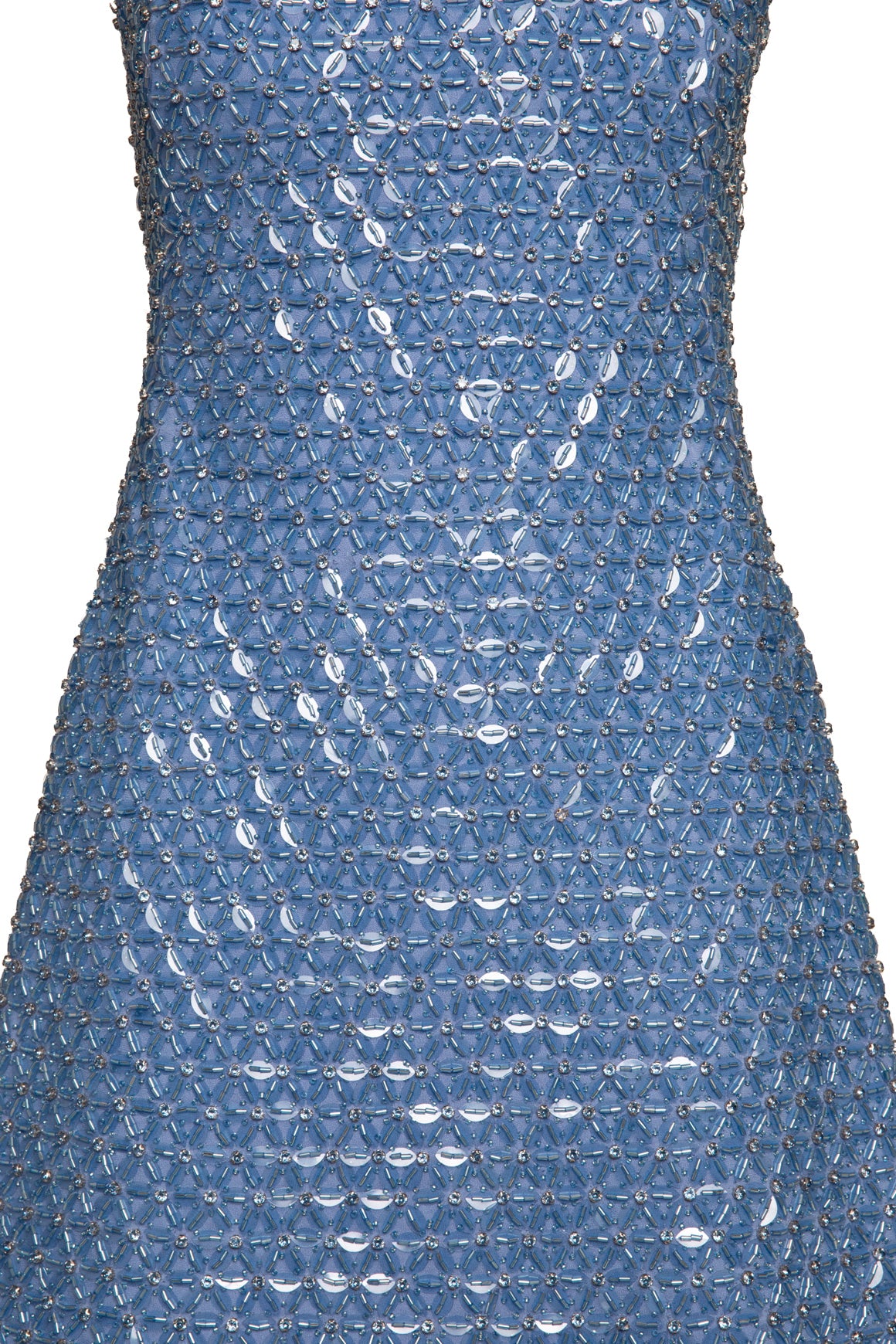 SIMKHAI Blue Beaded Mini Dress (Sz. 8)
