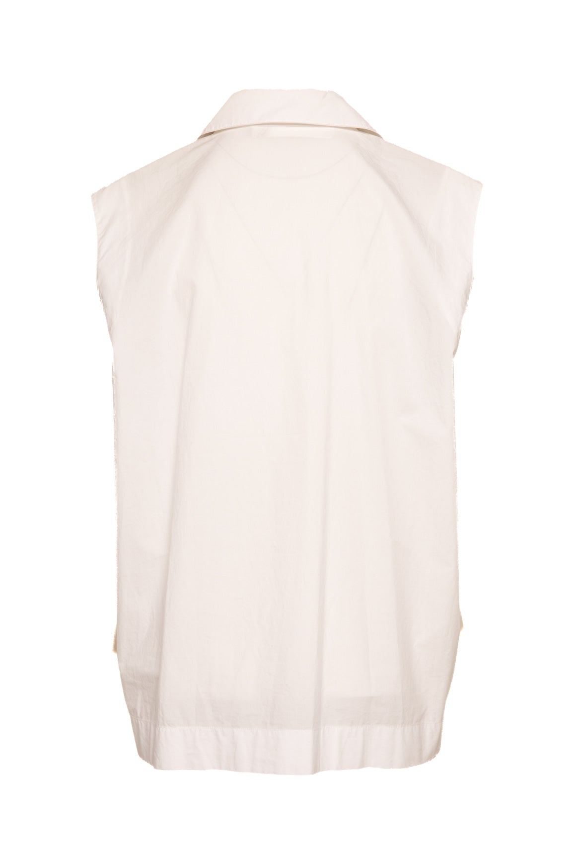 ACNE STUDIOS White Collared Sleeveless Blouse (Sz. 38/2)