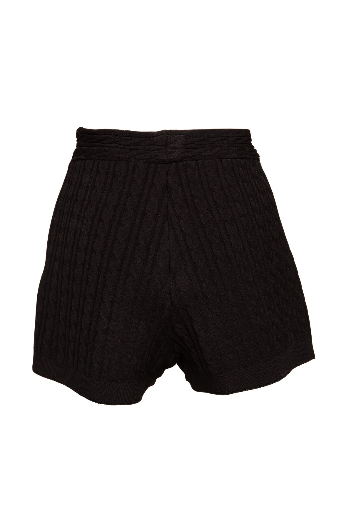 VALENTINO Black Cable Knit Shorts (Sz. M)