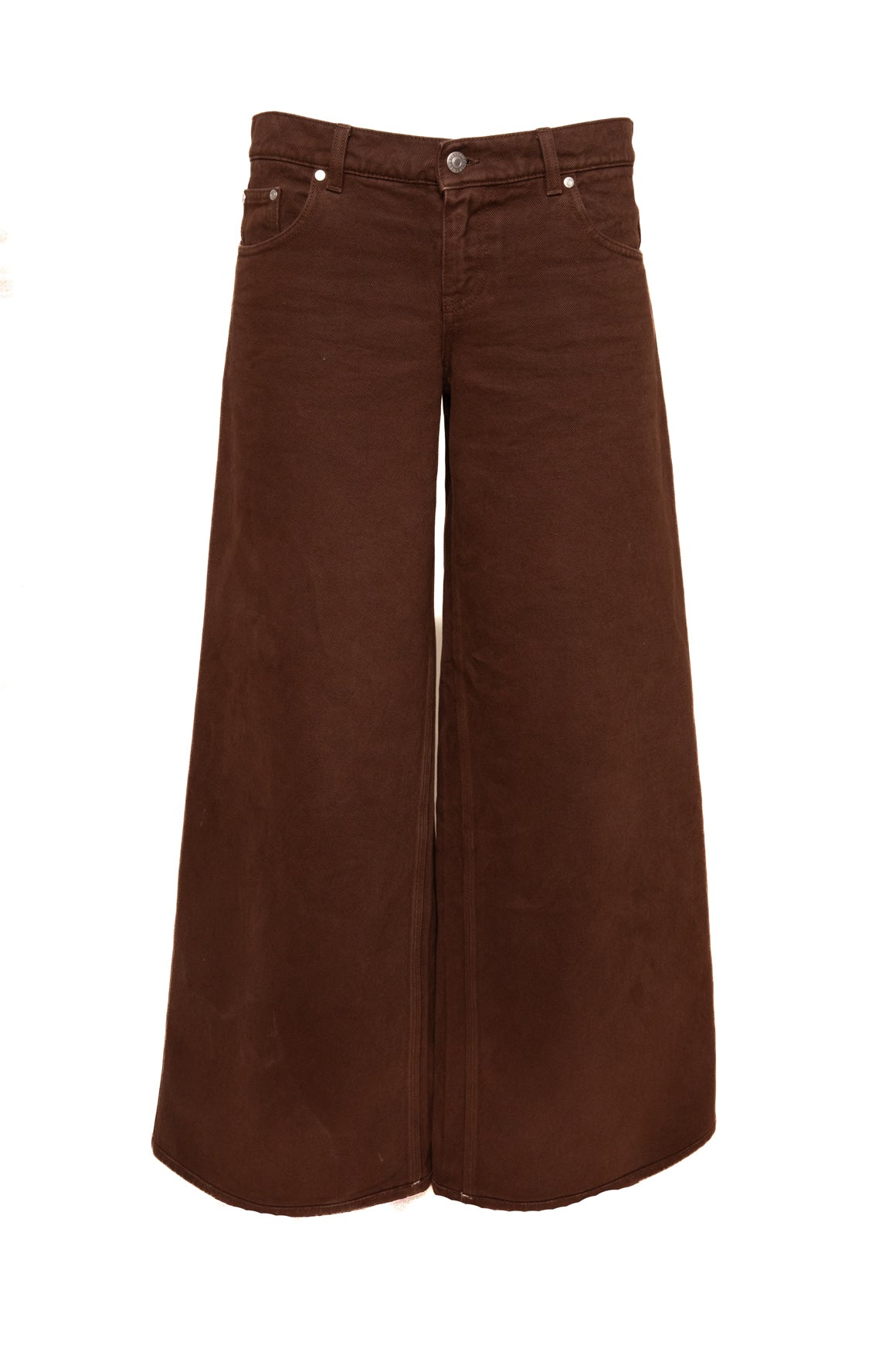 STELLA MCCARTNEY Brown Mid-Rise Wide Leg Jeans (Sz. 27)