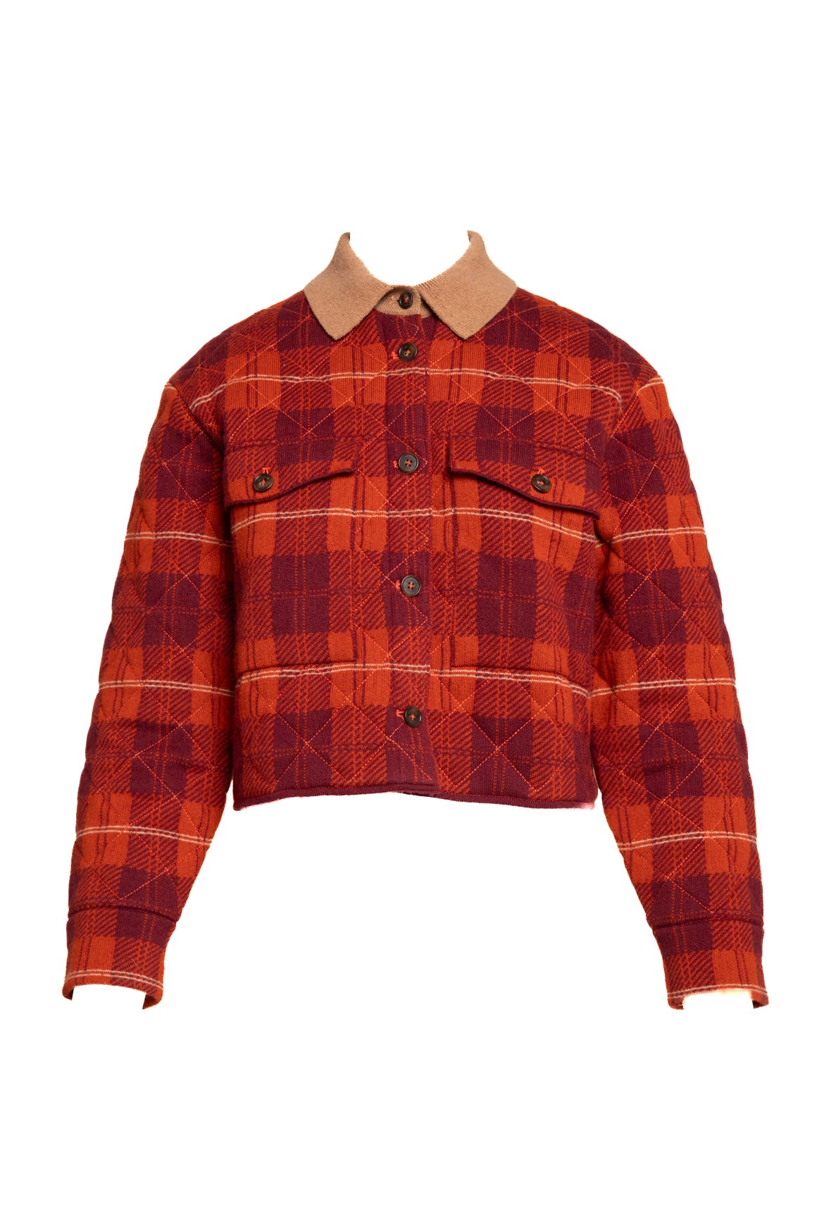 GUEST IN RESIDENCE Crop Flannel Jacket (Sz. S)