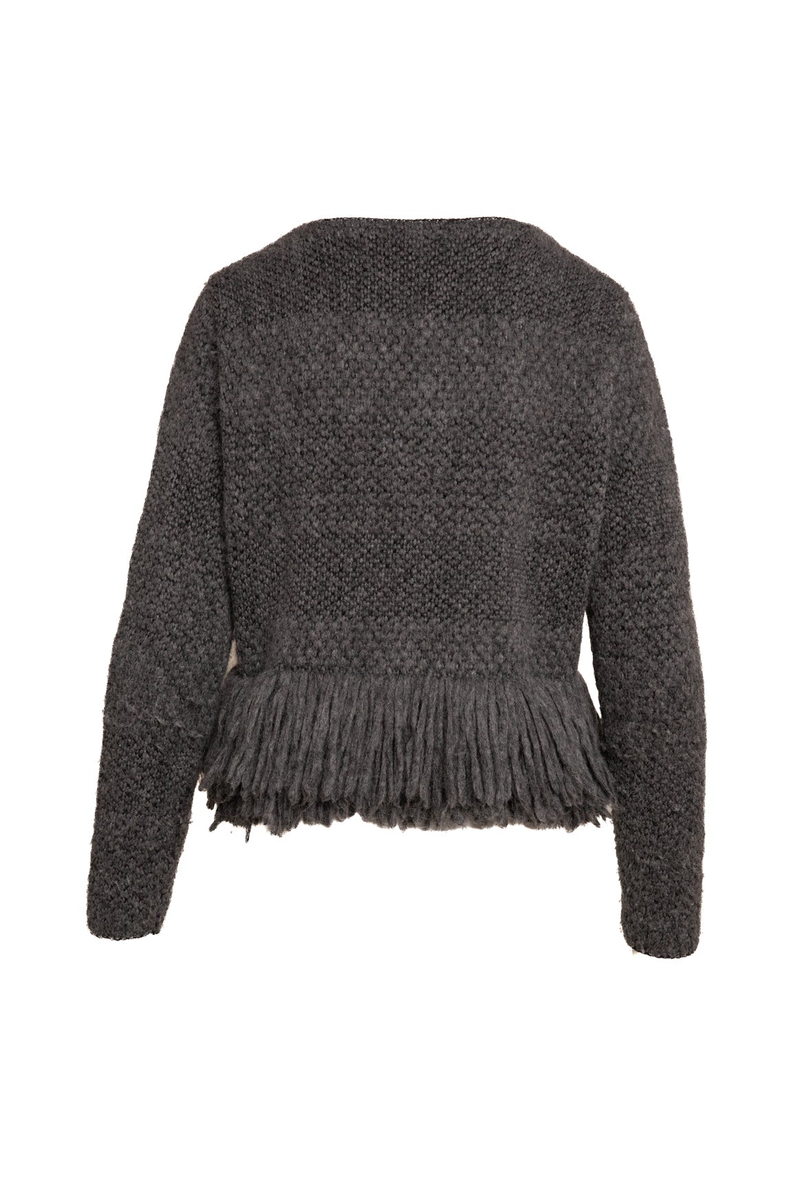 RACHEL COMEY Grey Fringe Sweater (Sz. M)