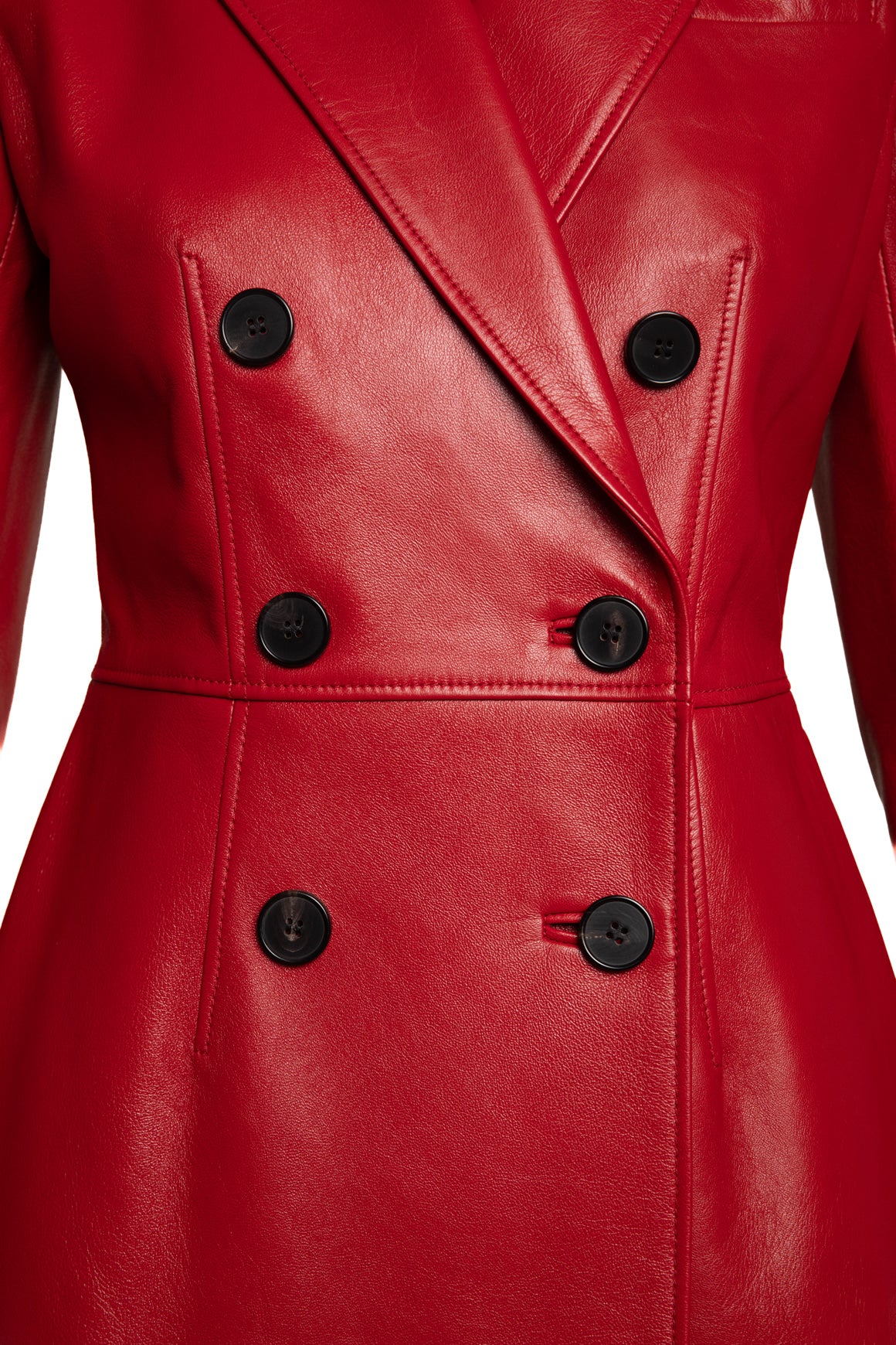 ALEXANDER MCQUEEN Red Leather Blazer (Sz. 42/6)