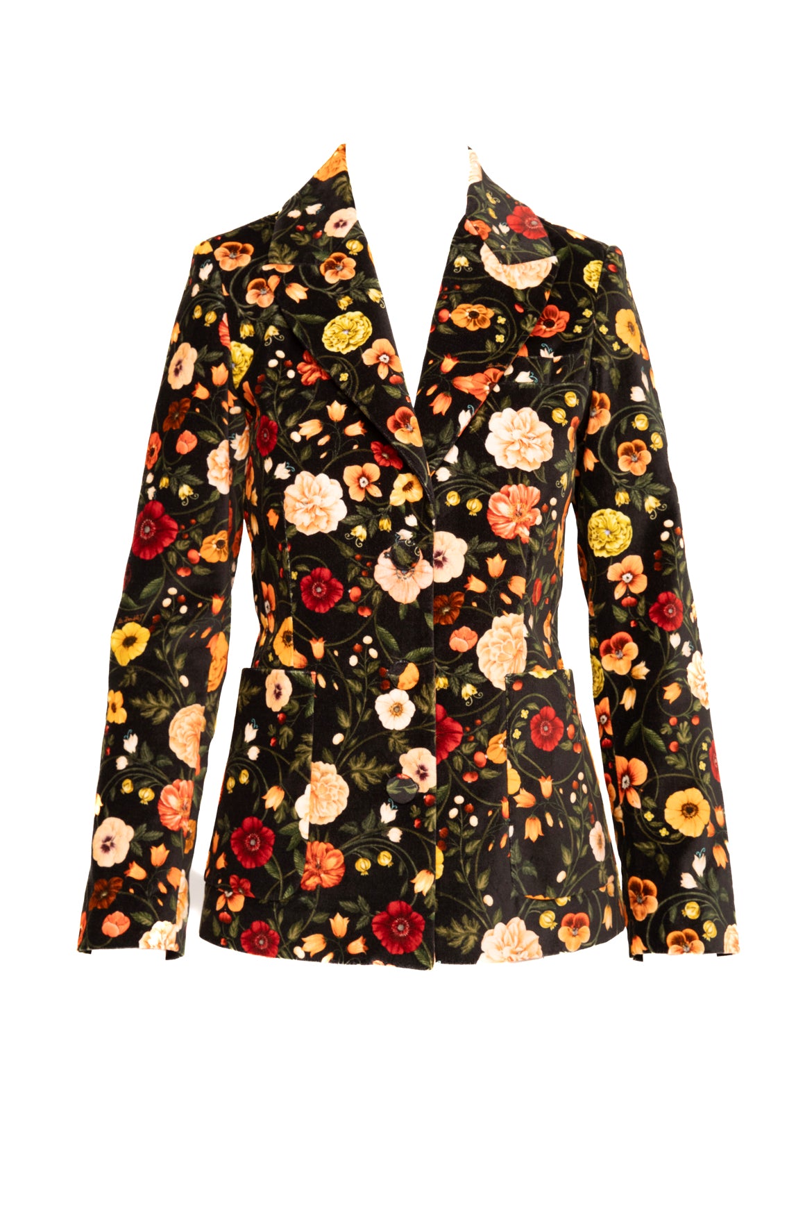 LA DOUBLE J Velvet Floral Blazer (Sz. S)