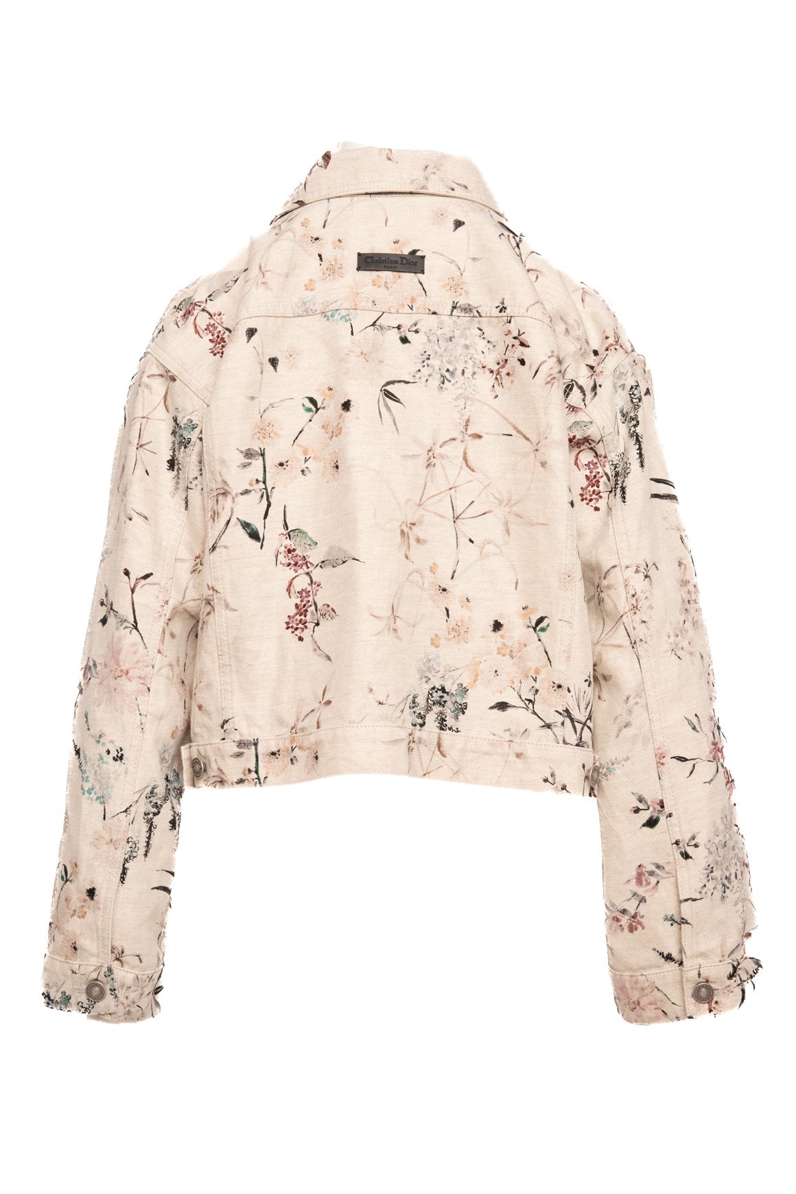 CHRISTIAN DIOR Floral Belted Denim Jacket (Sz. 6)