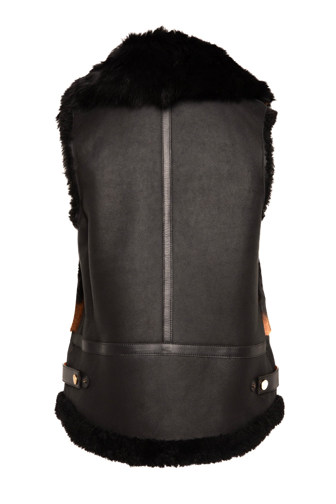 COACH 1941 Patchwork Shearling & Leather Vest (Sz.10)