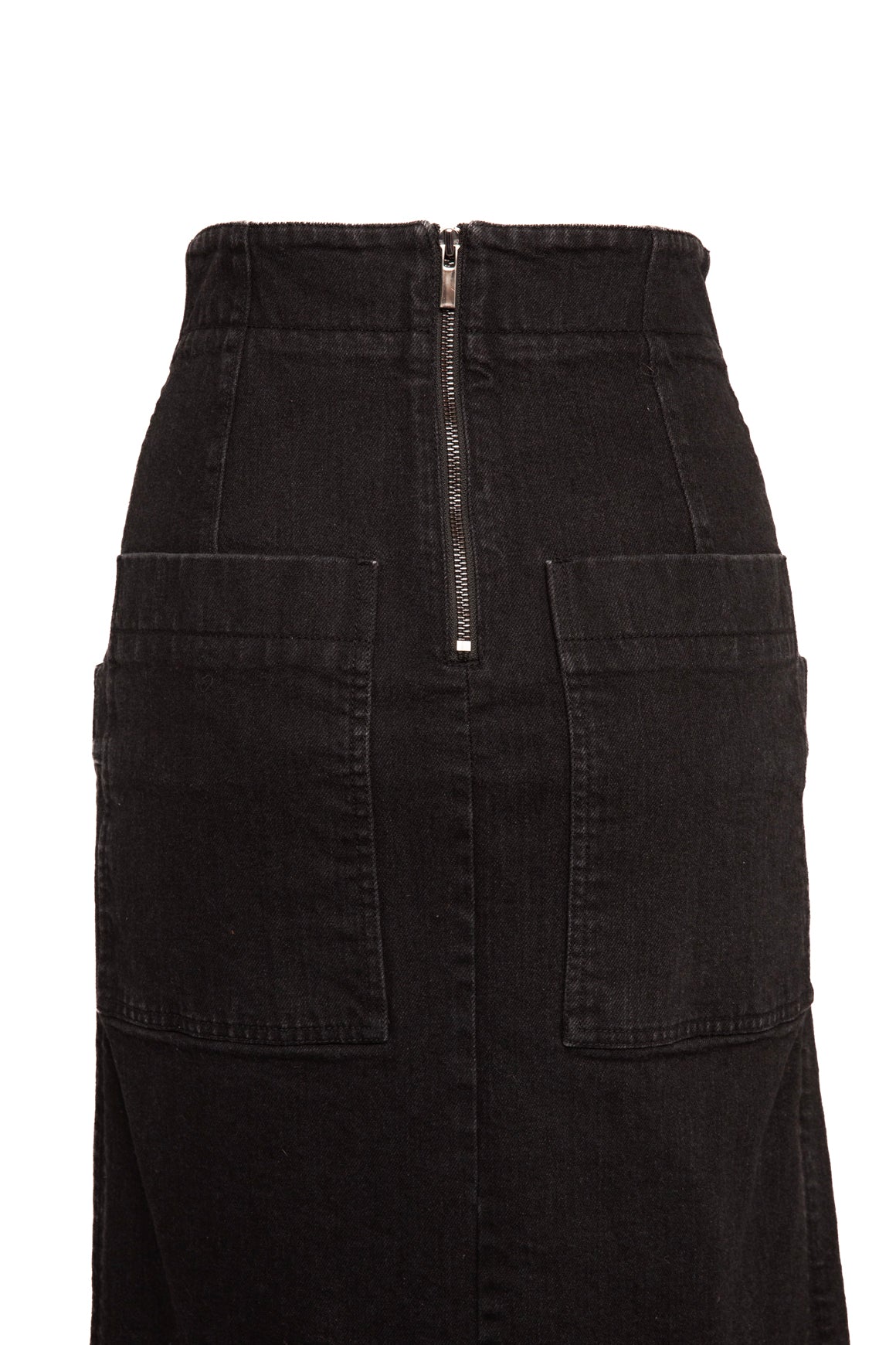 TIBI Charcoal Drop Waist Asymmetric Midi Skirt (Sz.0)