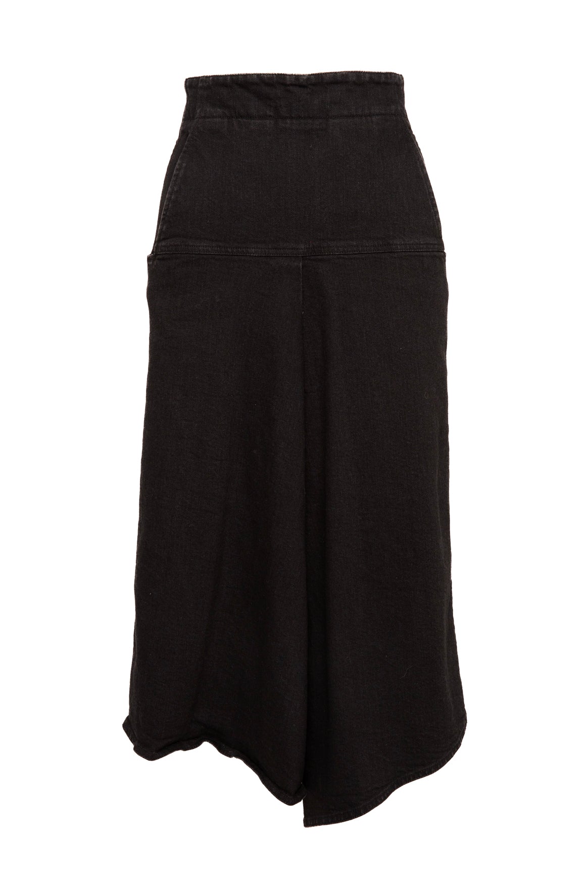 TIBI Charcoal Drop Waist Asymmetric Midi Skirt (Sz.0)
