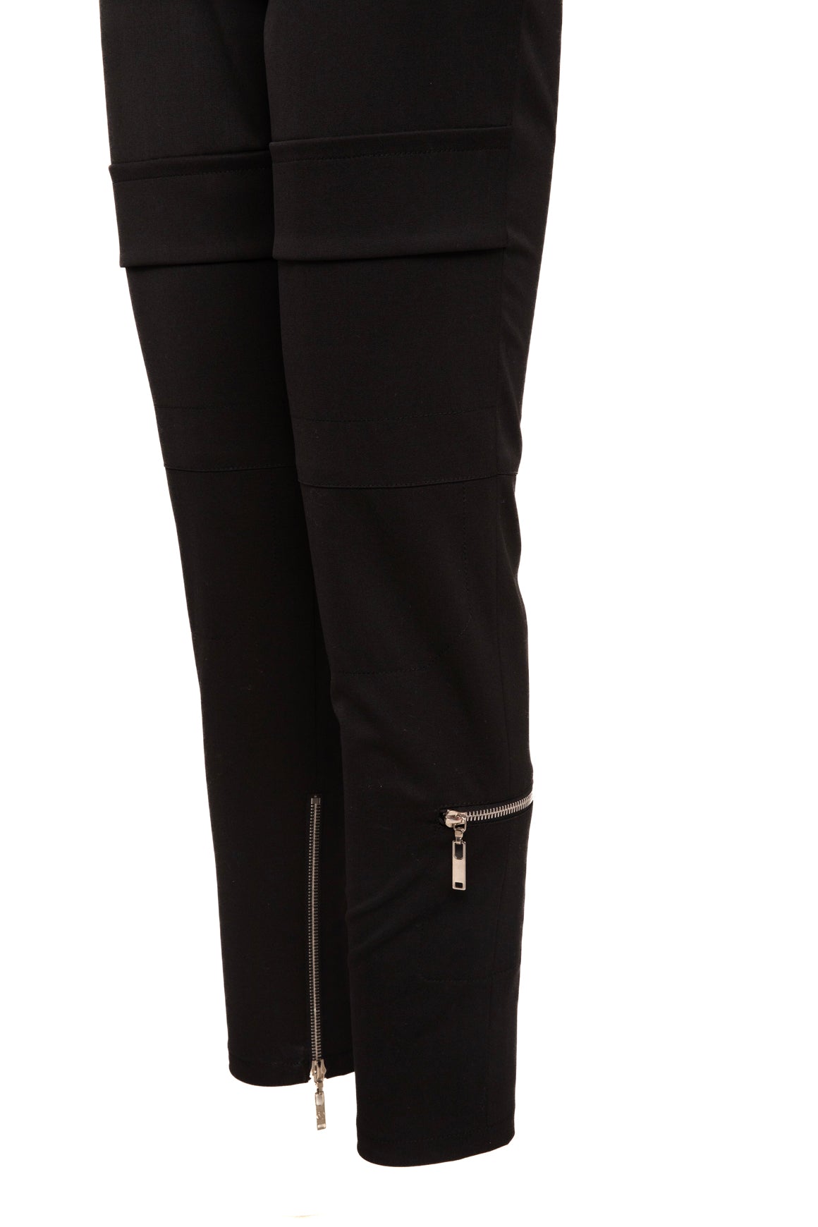 LOUIS VUITTON Black Zip Accent Tapered Pants (Sz.38)