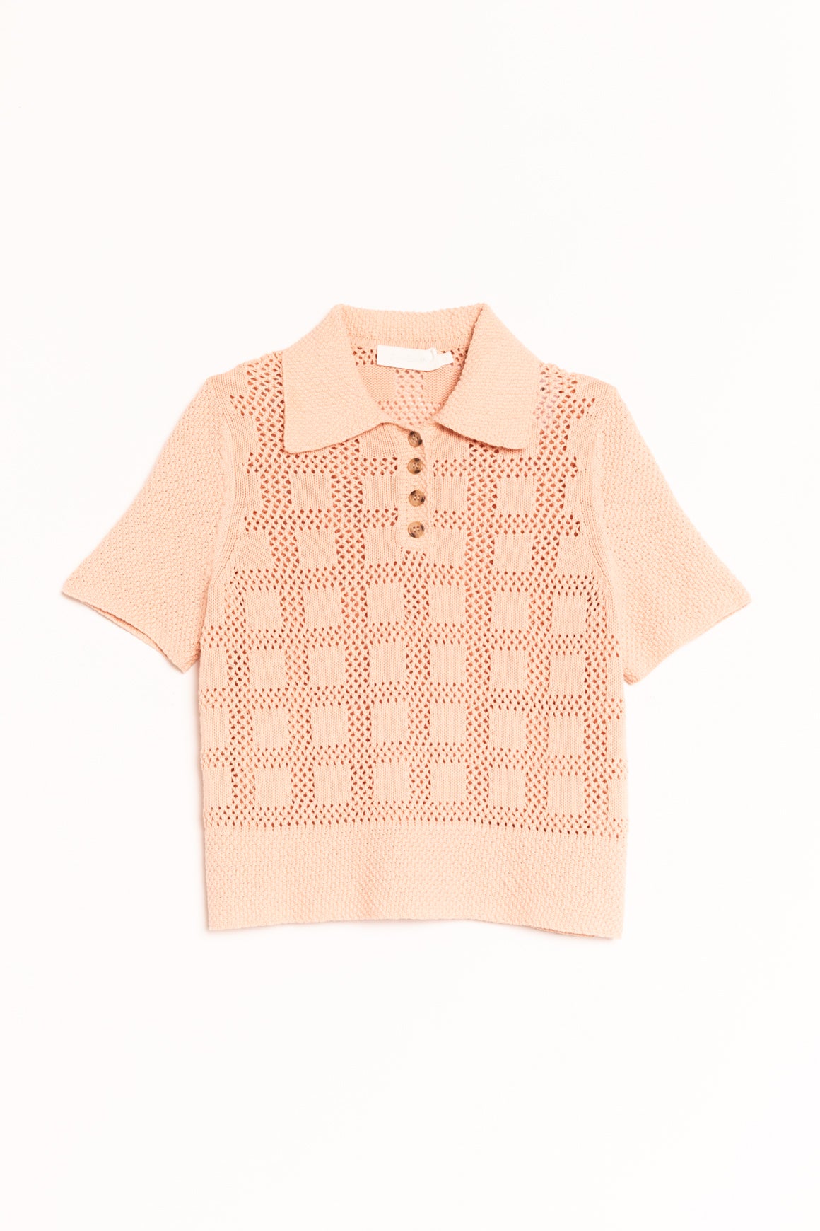 ZIMMERMANN Light Pink "Waverly" Knit Top