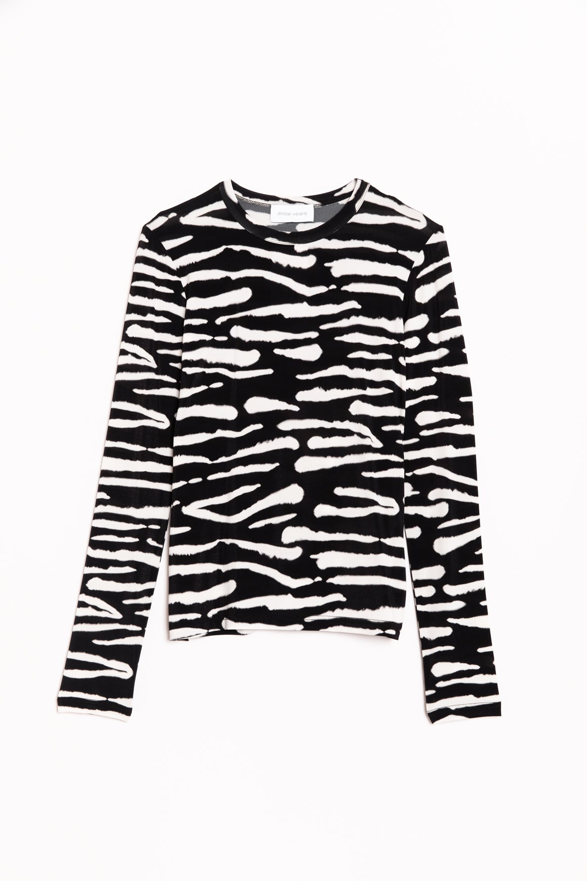 CHRISTIAN WIJNANTS Black & White Printed Long Sleeve Tee