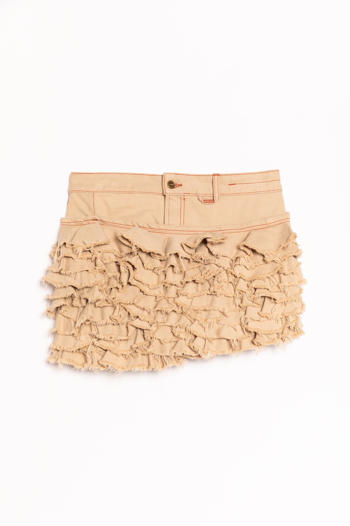 JACQUEMUS Tan "La Jupe de Nîmes Artichaut" Denim Miniskirt