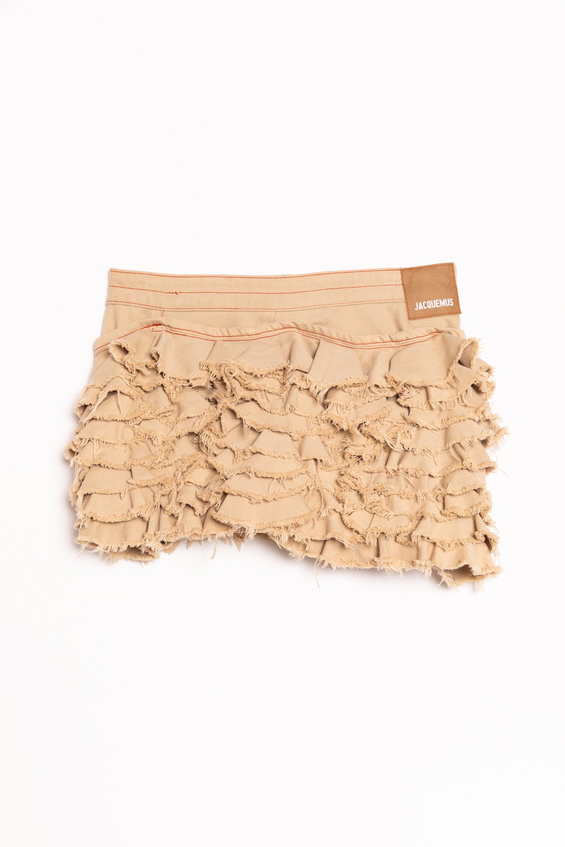 JACQUEMUS Tan "La Jupe de Nîmes Artichaut" Denim Miniskirt