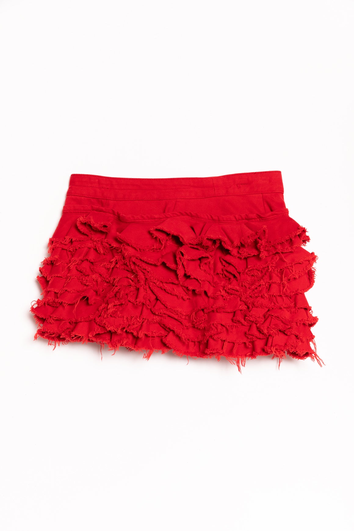 JACQUEMUS Red "La Jupe de Nîmes Artichaut" Denim Miniskirt