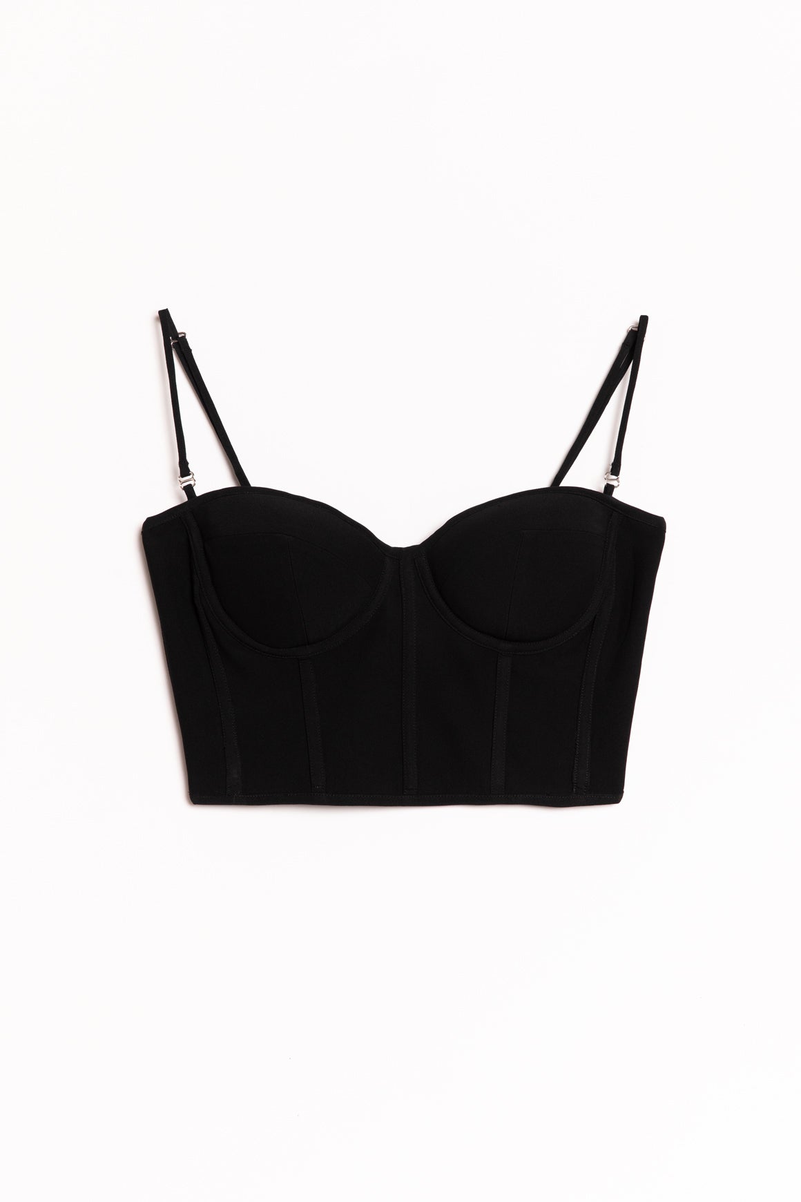 ALEXANDER MCQUEEN Black Boned Corset Top