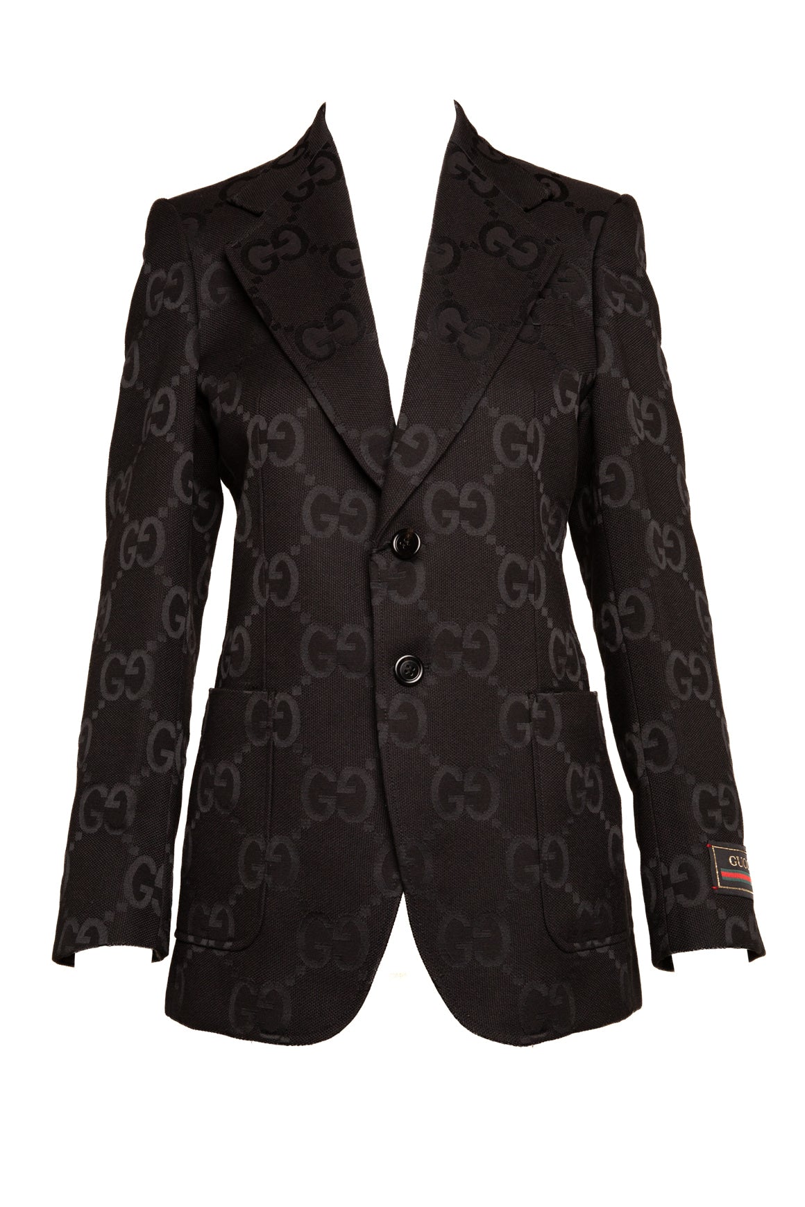GUCCI Black Jumbo GG Mens Blazer (Sz. M)