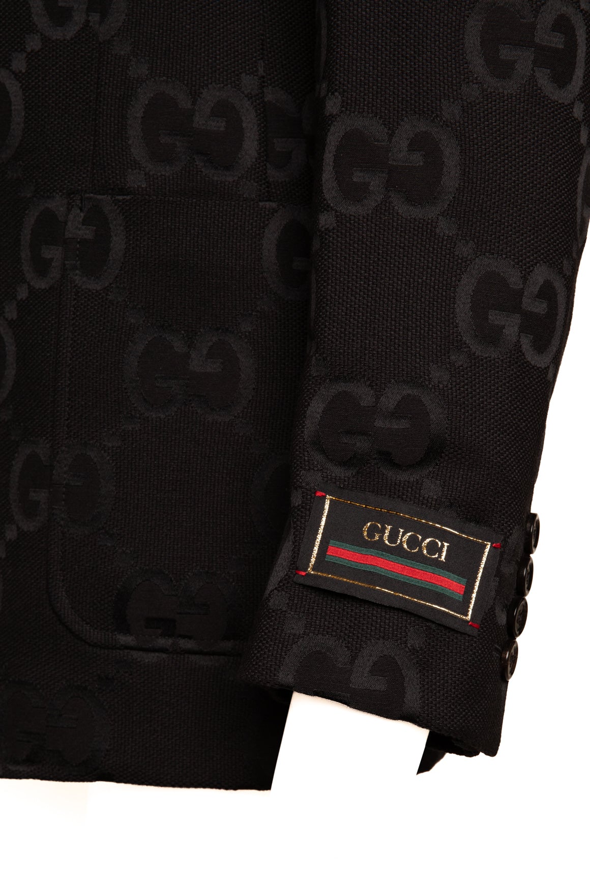 GUCCI Black Jumbo GG Mens Blazer (Sz. M)