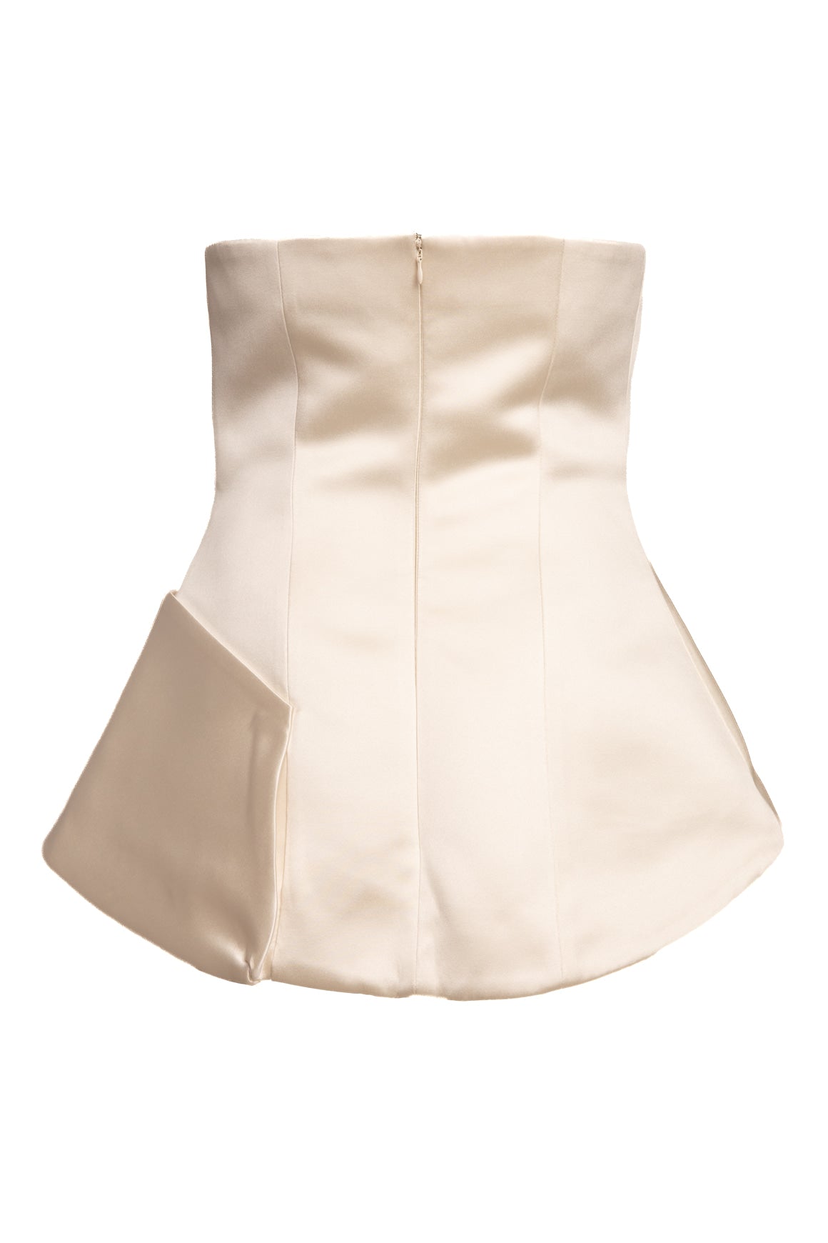 A.W.A.K.E MODE Cream Satin Tailored Strapless Top (Sz. 40/4)