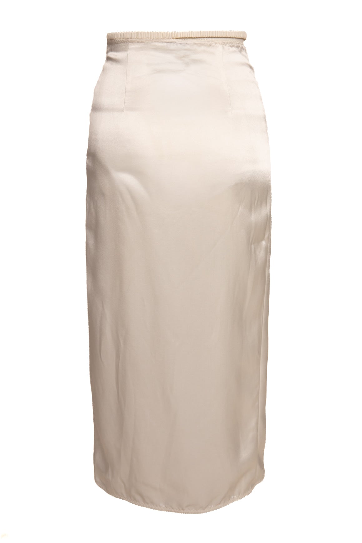 ANNA OCTOBER White Satin Top & Midi Skirt Set (Sz. 2)